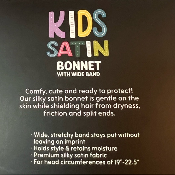 Kiss Kids Satin Bonnet Pink Hearts Ages 5 -10 - Picture 6 of 9